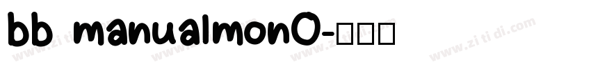 bb manualmonO字体转换
